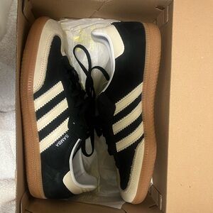 Adidas Samba Black and Tan Sneakers